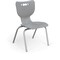 Mooreco Hierarchy School Chair, 4 Leg, 16" Chrome Frame, Grey Armless Shell, PK5 53316-5-GREY-NA-CH - alternate 1